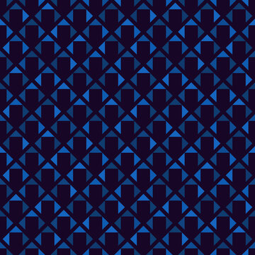Geometric seamless pattern. Minimalist style print. Diamond grid motif ornament. Simple geo mini triangle background