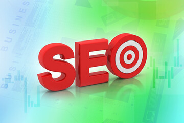 3d illustration SEO technology concept
