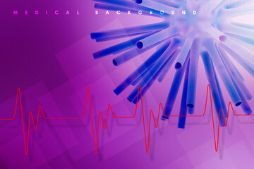 3d render Corona virus microscopic view
