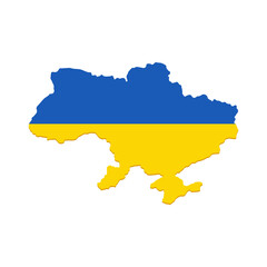 Shape or map of Ukraine territory, vector icon