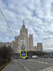 Soviet union architecture, Russian skyscraper in Moscow 