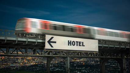 Street Sign to Hotel