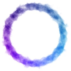 Watercolor circle isolated. Round frame in watercolor style.