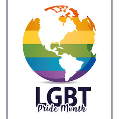 Isolated flag world lgbt pride vector illustration