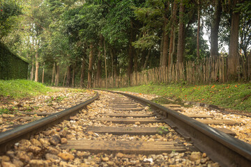 Obraz premium railroad in the city of Tiradentes, State of Minas Gerais, Brazil