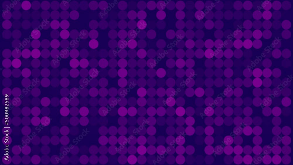 Poster Abstract Hexagon Geometric Surface Loop. Clean minimal hexagonal grid pattern, random waving motion background canvas in pure wall architectural purple