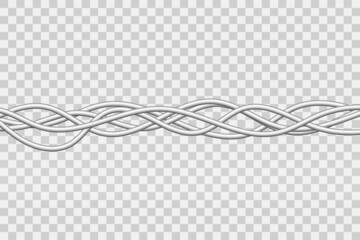 Power industrial cables .Vector illustration. Electric wires on a transparent background.