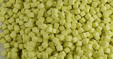 3d cubes laying on the floor