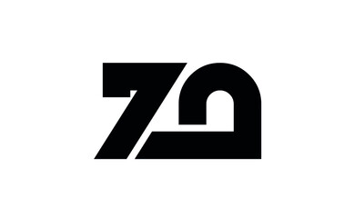 initials alphabet logo icon vector ZA AZ - 500984559