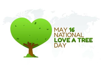 vector graphic of national love a tree day good for national love a tree day celebration. flat design. flyer design.flat illustration.
