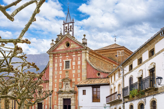 Convent of nuns next to the houses of the medieval village of Hervas, Caceres.