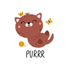 Cute cat cartoon character