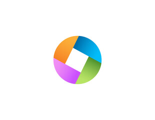 Obraz premium ball isolated on white, color full ball logo, sports logo, logo design modern logo, circle logo, colorful logo,
