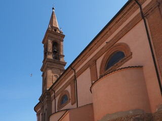 Comacchio, Italy. The bell tower of the seventeenth-century Del Rosario church.