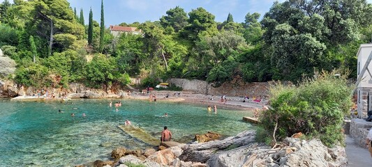 Malownicza plaża w Chorwacji, Croatia island and beach - obrazy, fototapety, plakaty