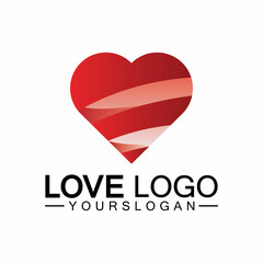 Love logo design,Heart shape logo design Vector