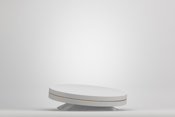 Stone stage decoration suitable for products.3D rendering