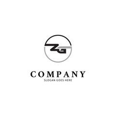 Initial Letter ZG Icon Vector Logo Template Illustration Design