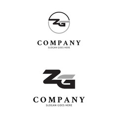 Set of Initial Letter ZG Icon Vector Logo Template Illustration Design