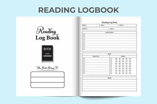 Reading info tracker KDP interior. Book reader information and author name tracker template. KDP interior journal. Reading tracker and book review information checker KDP interior.