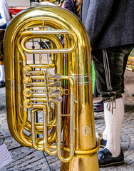typical bavarian brass band instrument