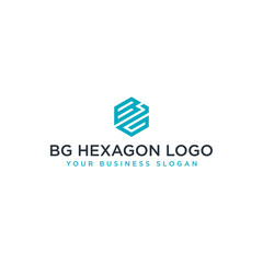 BG HEXAGON LOGO DESIGN VECTOR