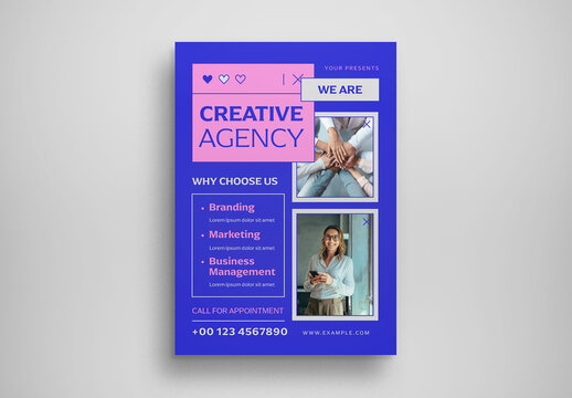 We Are Creative Agency Flyer Layout