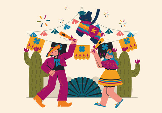Cinco De Mayo Full Set Illustration