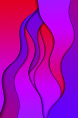 Abstract vector wave pattern background. Curve color lines.