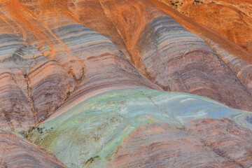 Multicolored beautiful mountains in Azerbaijan