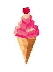 ice cream low poly
