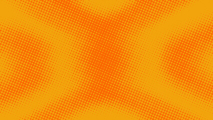 Bright orange dotted retro pop art background in comic book style. Funny superhero backdrop mockup with dotted design, vector illustration eps10