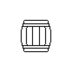  pixel barrel icon vector  pixel art for 8 bit game