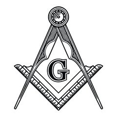 Masonic Freemasonry Emblem Icon Logo.eps
 - obrazy, fototapety, plakaty