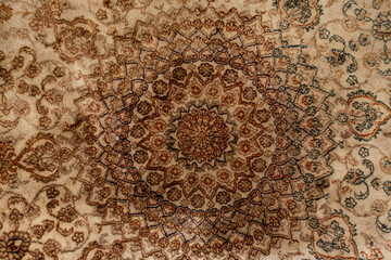 Decorative colourful pattern in carpet
