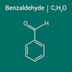 chemical structure of Benzaldehyde (C7H6O)