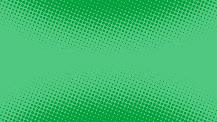 Turquoise green dotted retro pop art background in comic book style. Funny superhero backdrop mockup with dotted design, vector illustration eps10