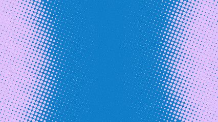 Fun blue and purple pop art comics book background with dotted halftone design. Retro superhero backdrop, vector illustration eps10