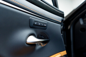 close up of a car door