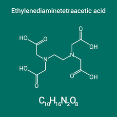 chemical structure of Ethylenediaminetetraacetic acid (EDTA) (C10H16N2O8)