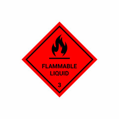 Flammable Liquid Symbol Sign. vector illustration