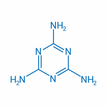 Chemical Structure Of Melamine (C3H6N6)