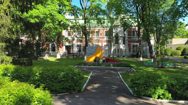 Manor-park Complex Gatowski-Poklevsky-Kozell Estate On Bank Of River Dobosna. Krasny Bereg Red Beach. Zhlobin district. RED BEACH VILLAGE. The city Krasnyj bereg. 