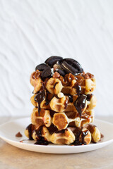 Waffles with Chocolate and Cookies