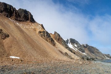 Antarctica rock mountain like Mars, the summer of Antarctica
