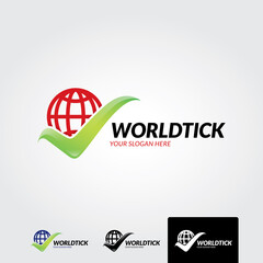 World tick logo template - vector