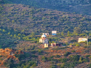 Fototapeta na wymiar Greece, temple in the mountains