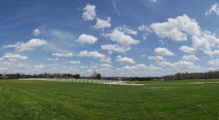 Rural Cemetery with blue skies, Ohio