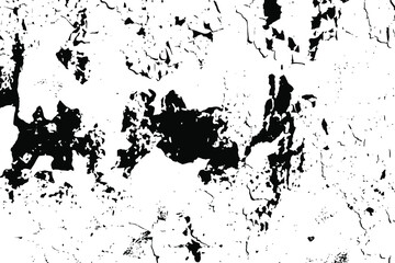 Rustic cracked vector texture with many cracks and scratches. Abstract background. Broken and damaged surface. Aged backdrop. Vector graphic illustration with transparent white. EPS10.