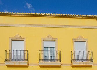 Architecture of the Old Town of  Pizarra in Andalusia, Spain